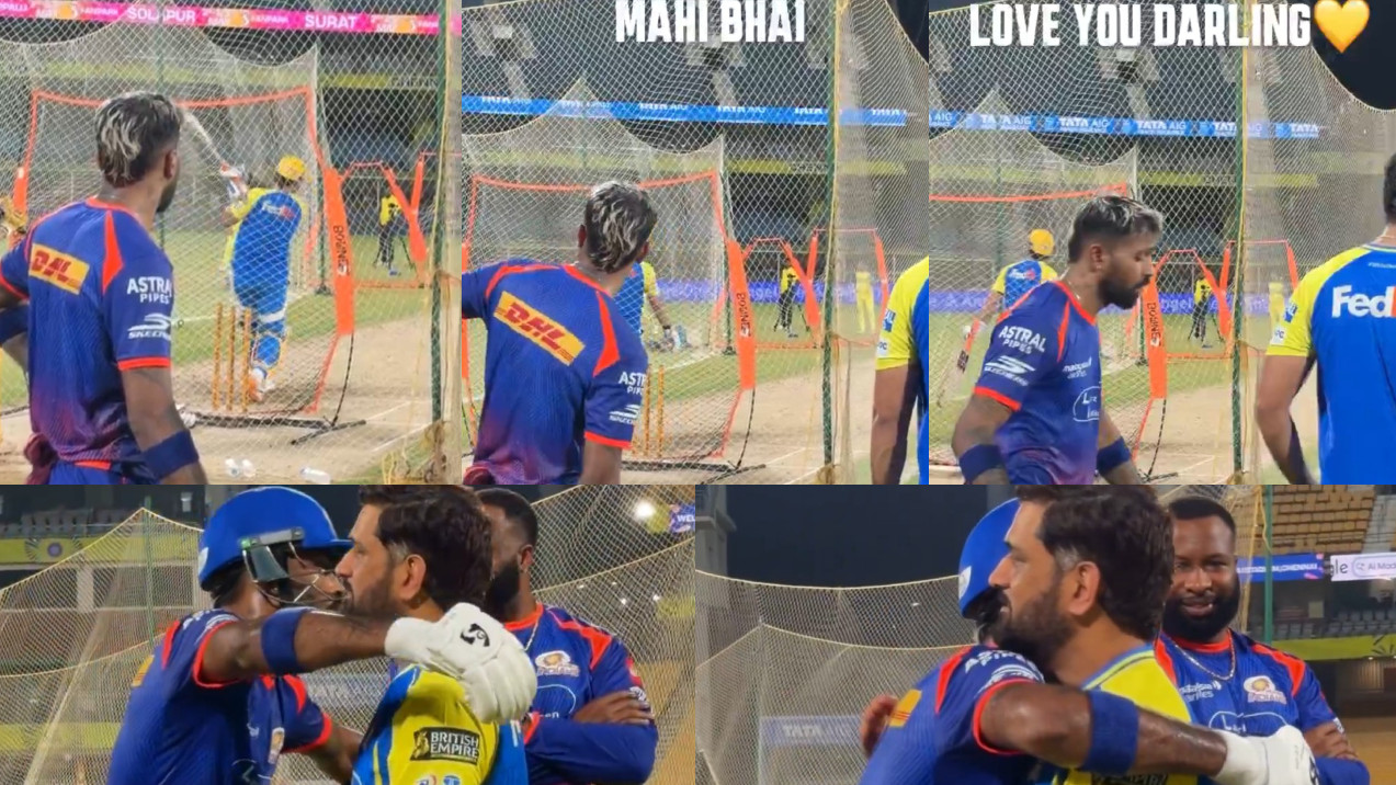 IPL 2026: WATCH- “Mahi bhai, love you darling”- Hardik Pandya appreciates CSK legend’s batting in training