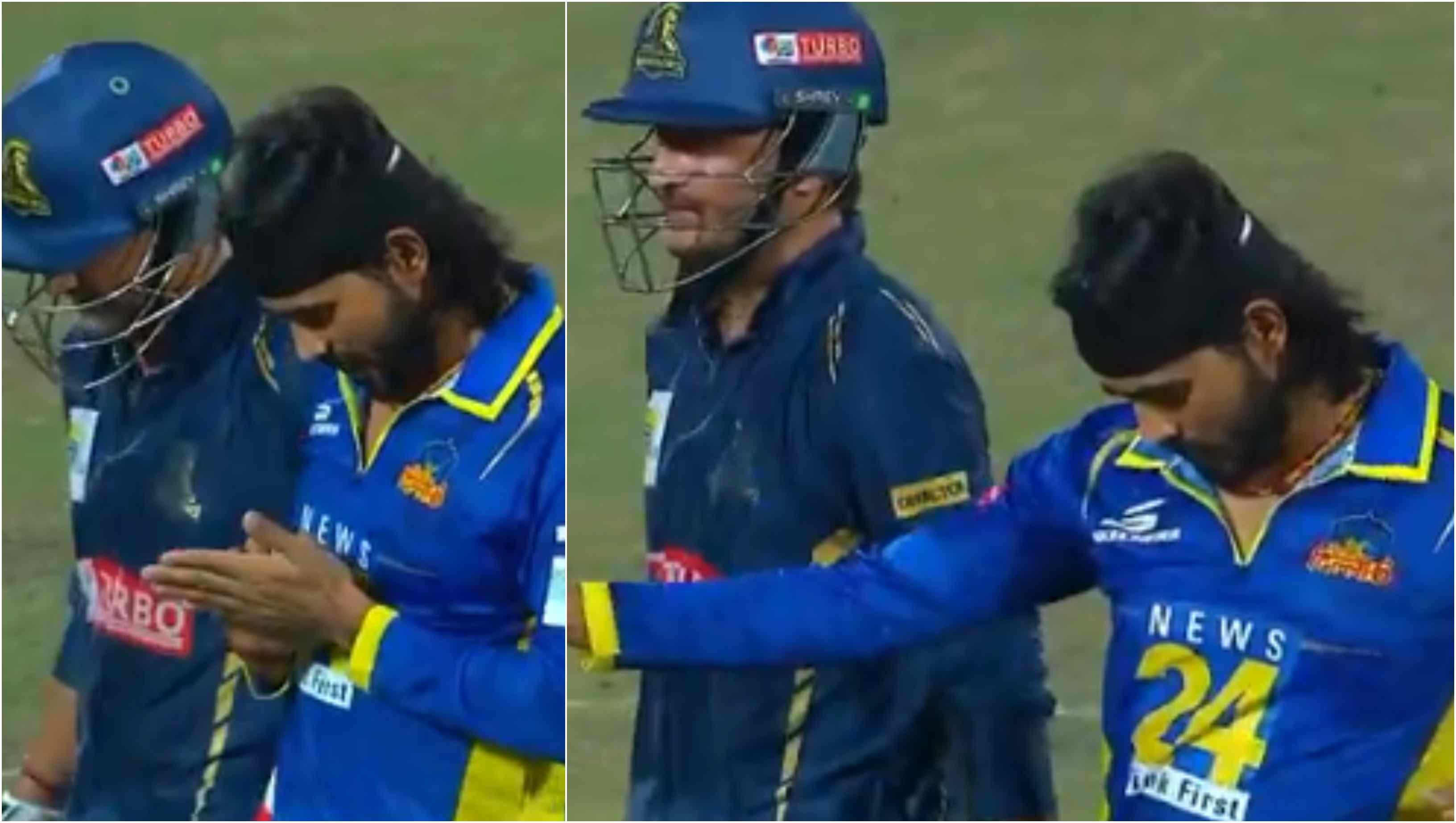 Digvesh Rathi's celebration after dismissing Priyansh Arya | Screengrabs/DPL