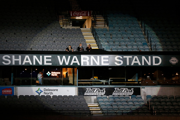 Brooke Warne, Jackson Warne and Summer Warne unveil the 'Shane Warne Stand' | Getty