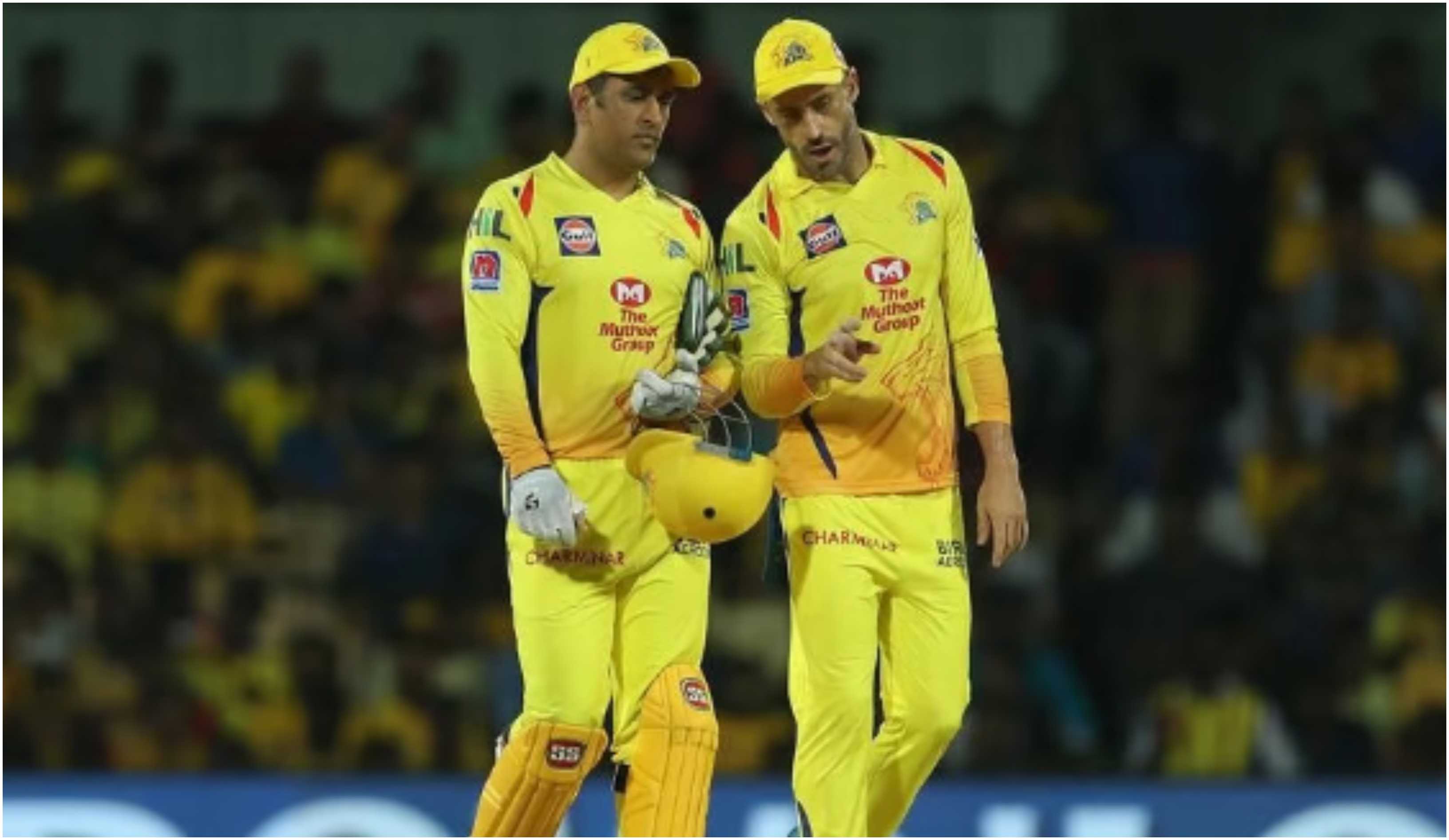 Faf du Plessis with MS Dhoni | BCCI-IPL