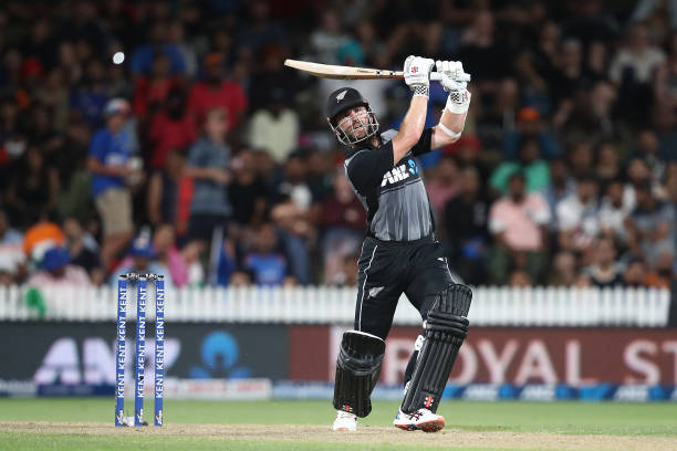 New Zealand captain Kane Williamson scored 95 runs in Hamilton T20I against India. (Photo - Getty )