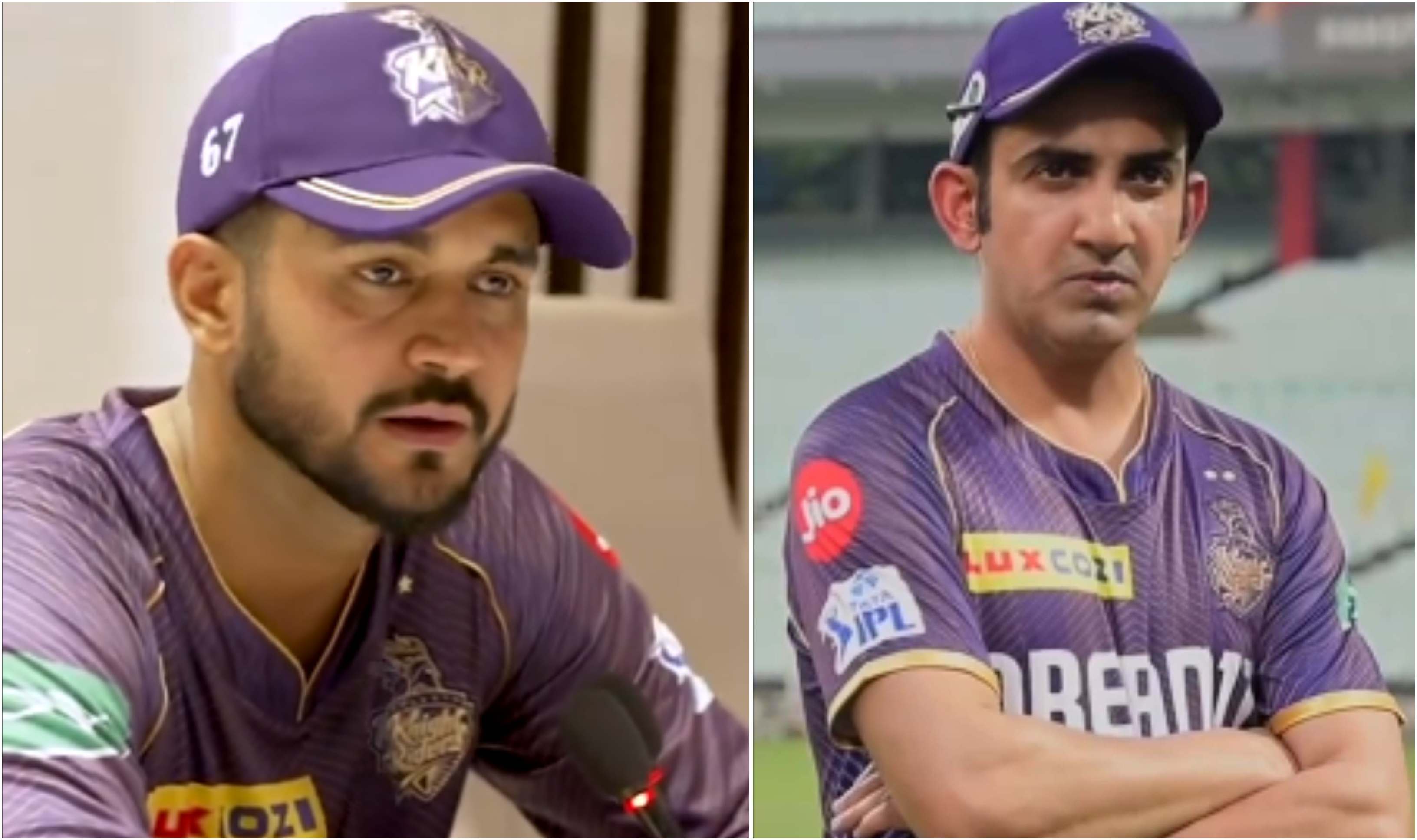 Manish Pandey and Gautam Gambhir | KKR/X