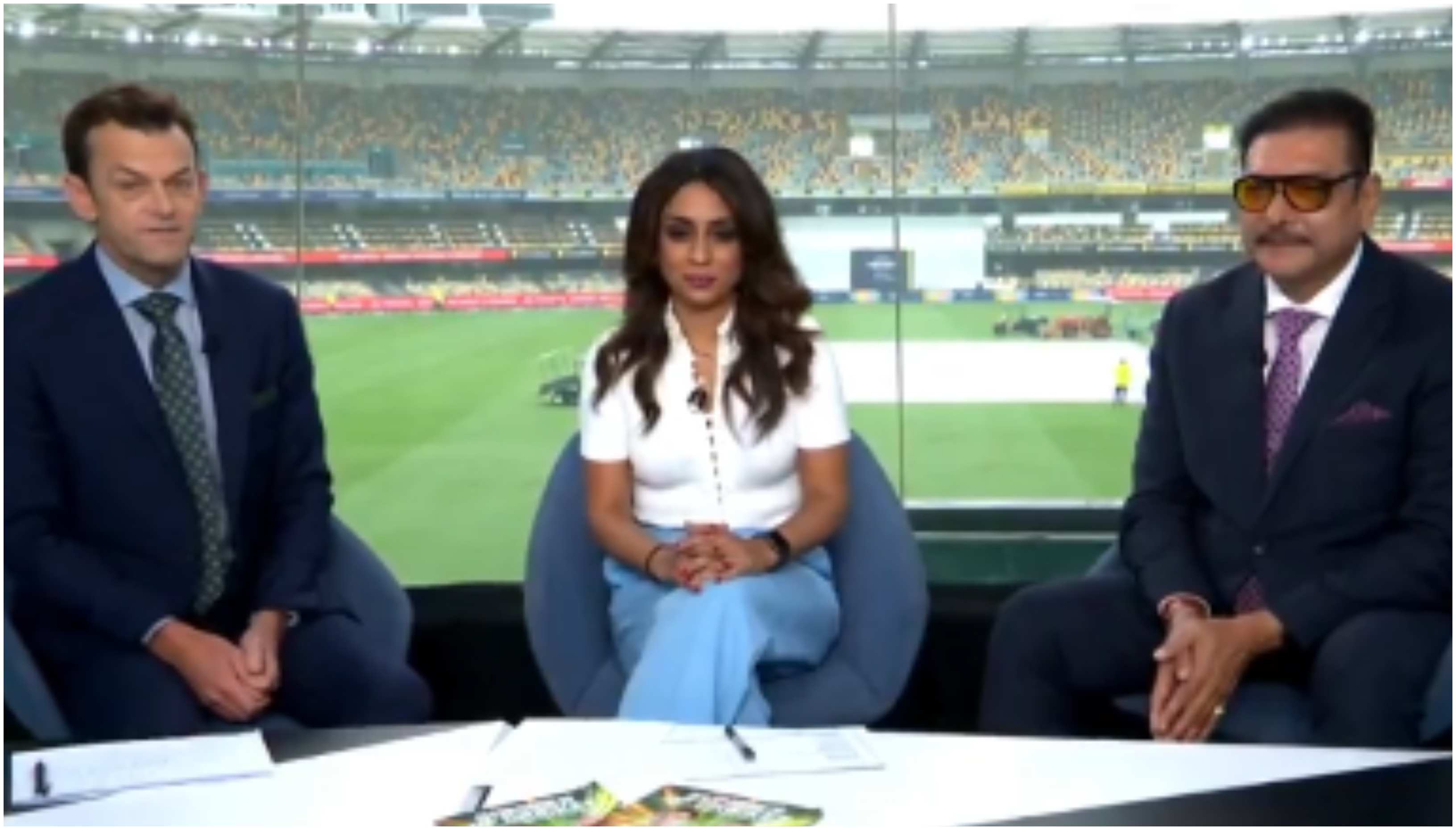 Adam Gilchrist, Isa Guha and Ravi Shastri | Fox Cricket