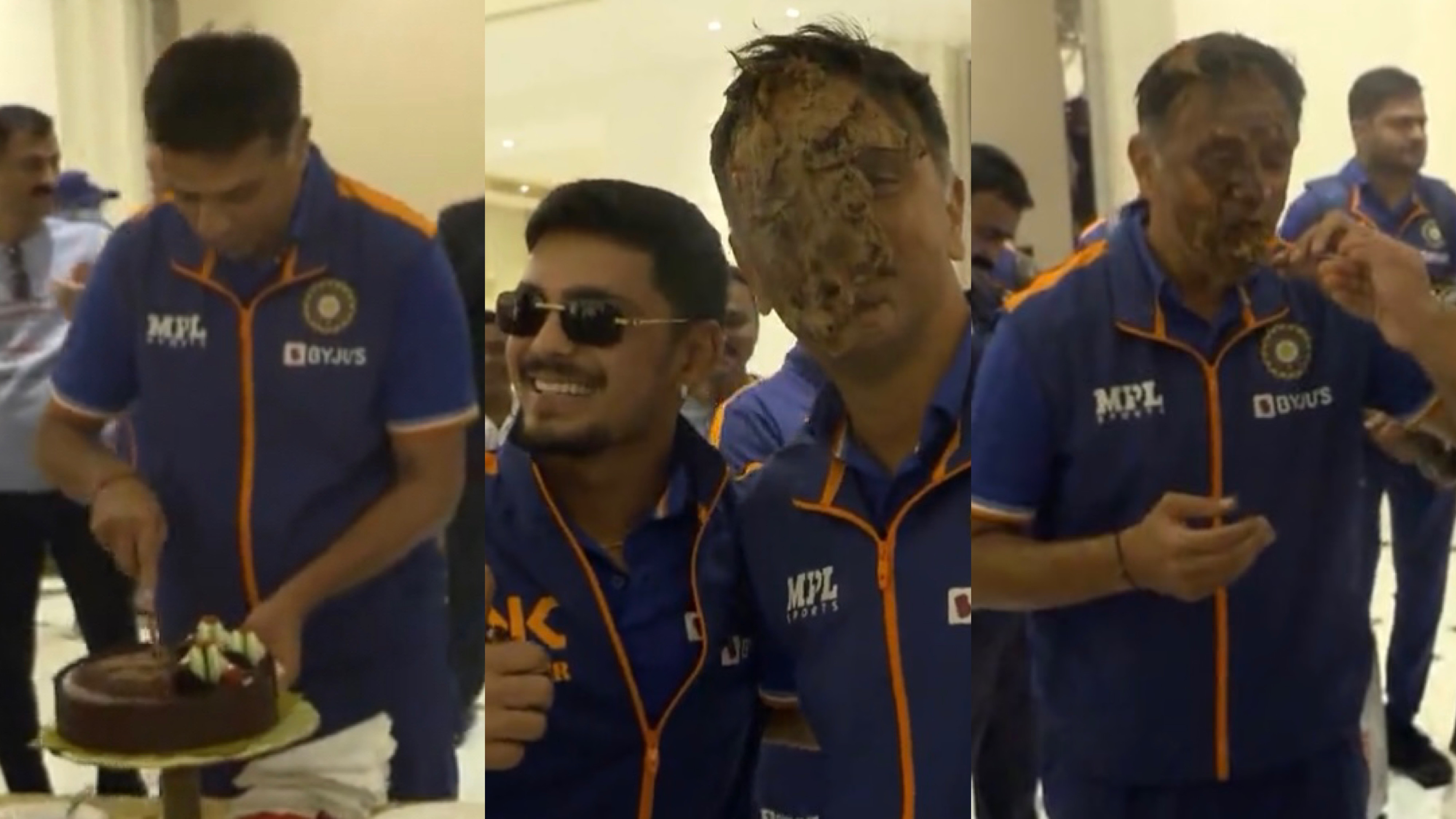 IND v SL 2023: WATCH - Rahul Dravid celebrates his 50th birthday with Team India after arrival in Kolkata