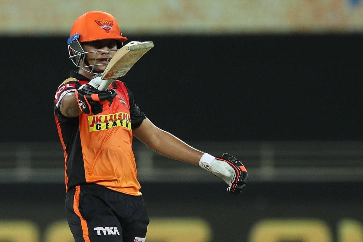 Priyam Garg scored 51* runs off 25 balls against CSK in Dubai (Photo - IANS) 