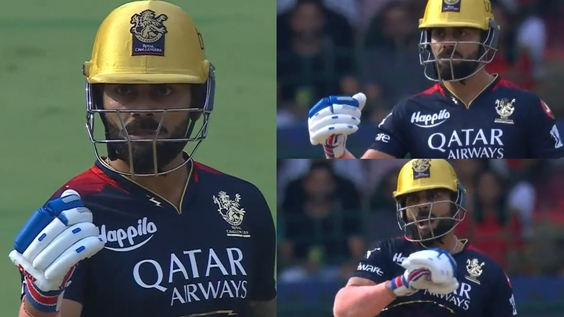 IPL 2023: WATCH- Virat Kohli aggressively thumps his chest in celebration after reaching fifty in RCB v DC match