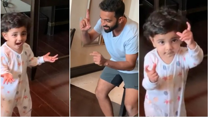 IND v ENG 2021: WATCH - Ajinkya Rahane and his daughter dance together on a nursery rhyme
