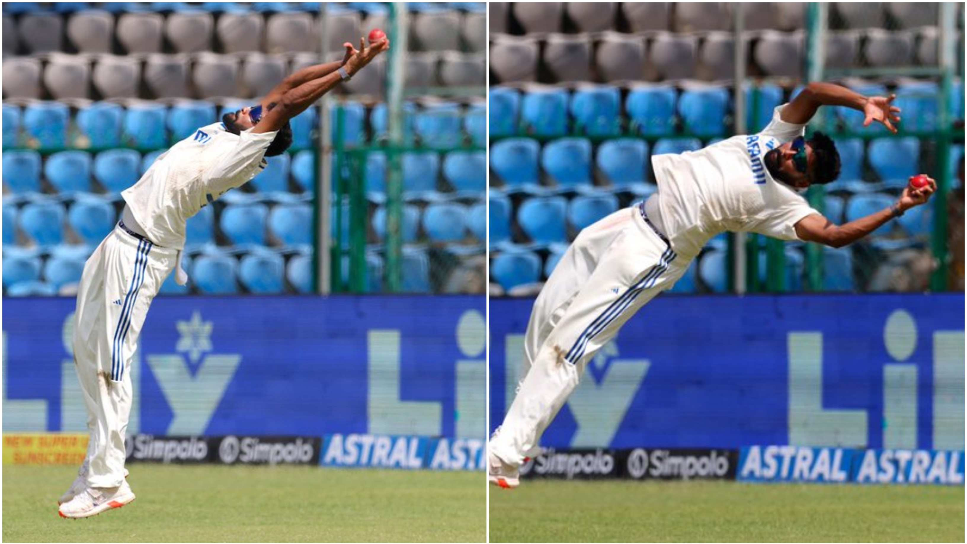 IND v BAN 2024: WATCH - Mohammed Siraj pulls off sensational overhead catch to dismiss Shakib Al Hasan in 2nd Test