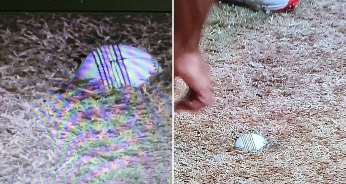 Ball accidentally rolled into the pitch ahead of the CPL match | Twitter