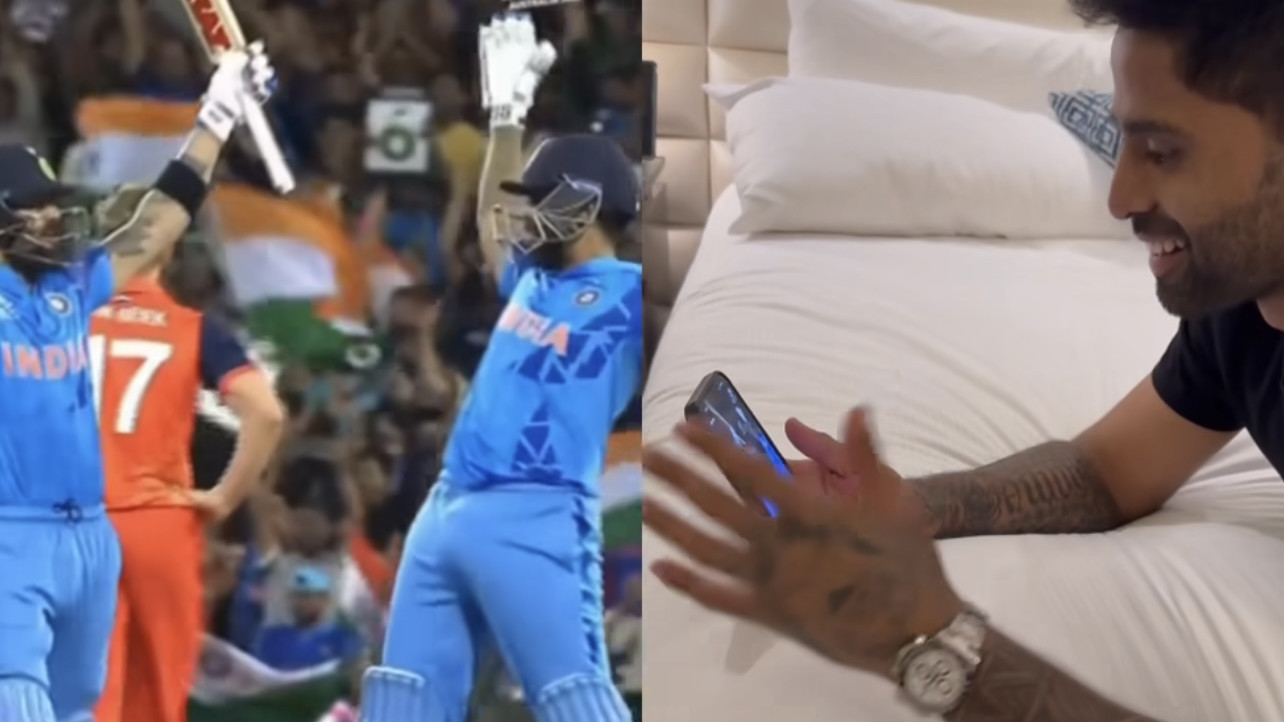 T20 World Cup 2022: WATCH - Suryakumar Yadav enjoys clip of his celebration with Virat Kohli after reaching 50