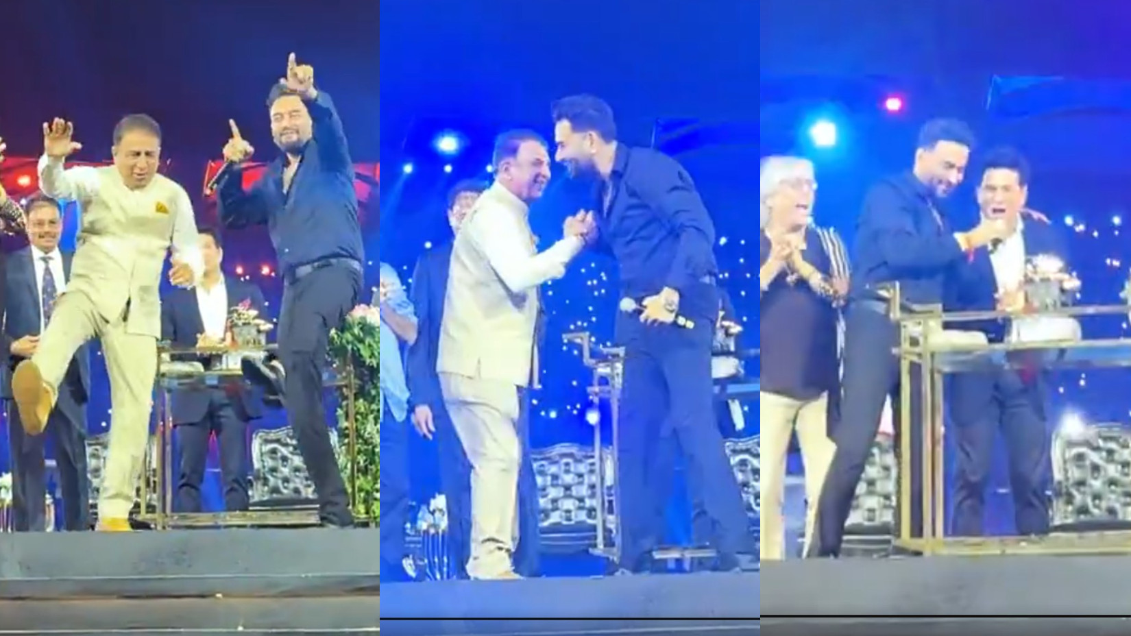 WATCH- Sunil Gavaskar shakes a leg during Wankhede 50th anniversary function; Sachin Tendulkar sings ‘Om Shanti Om’