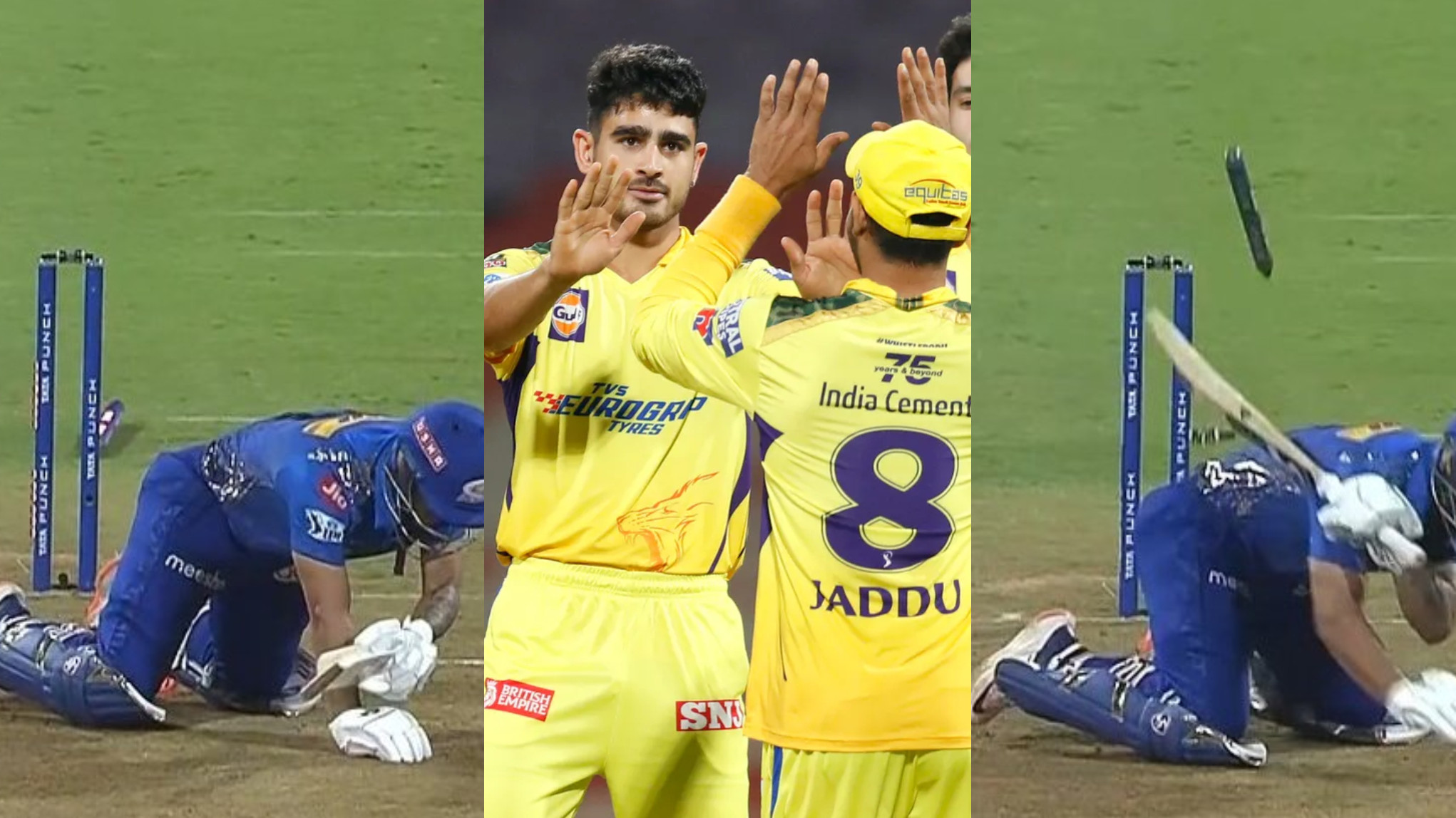 IPL 2022: WATCH- Ishan Kishan falls to his knees as Mukesh Choudhary bowls him with a top delivery