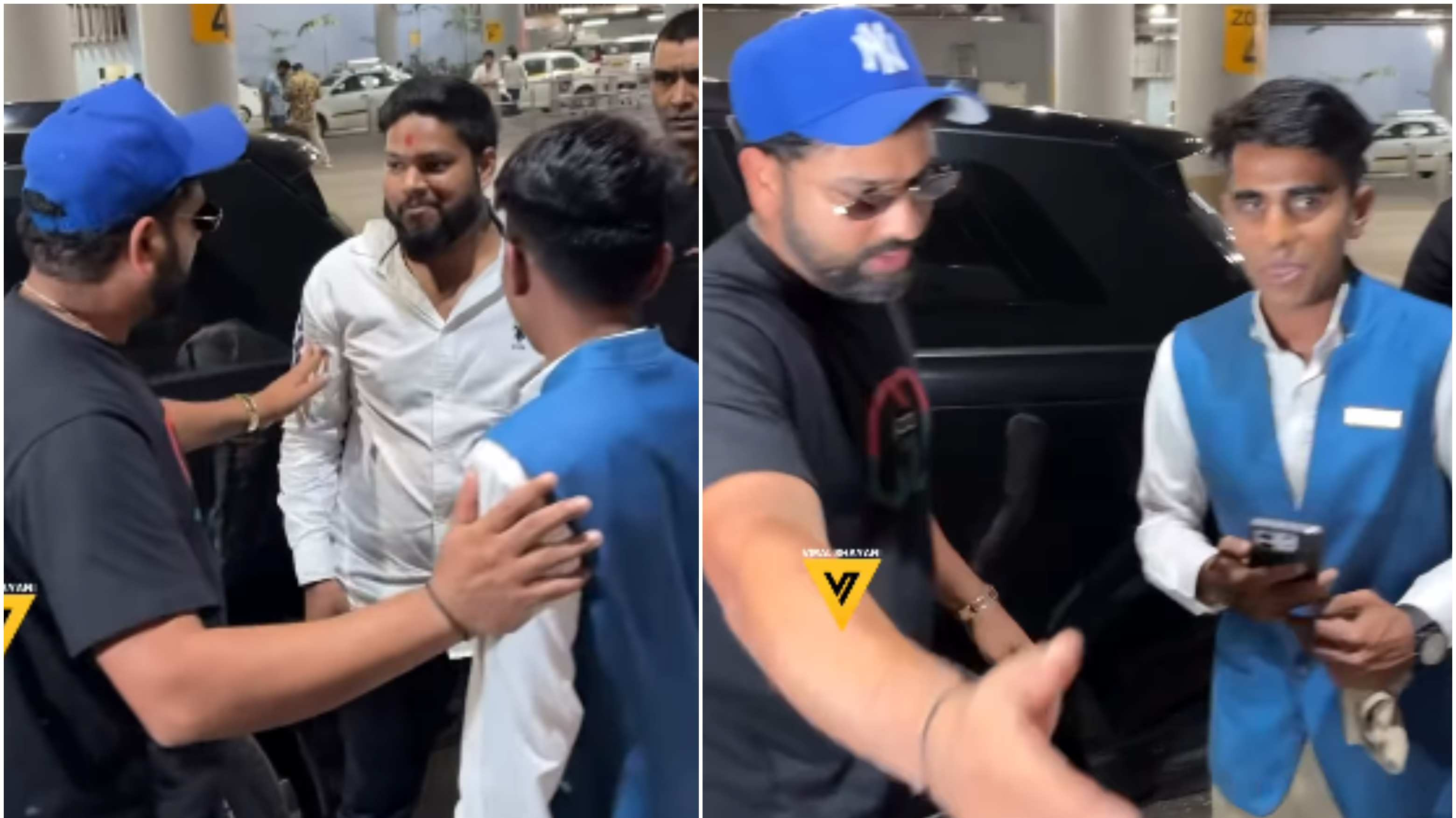 WATCH: Rohit Sharma gets angry at paparazzi; shields his daughter Samaira from their cameras 