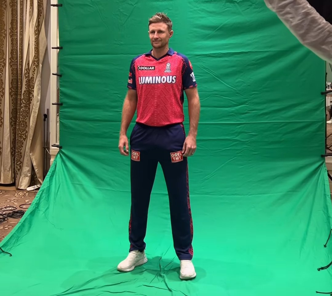Joe Root in Rajasthan Royals’ jersey for IPL 2023 | Twitter/@CricCrazyJohns