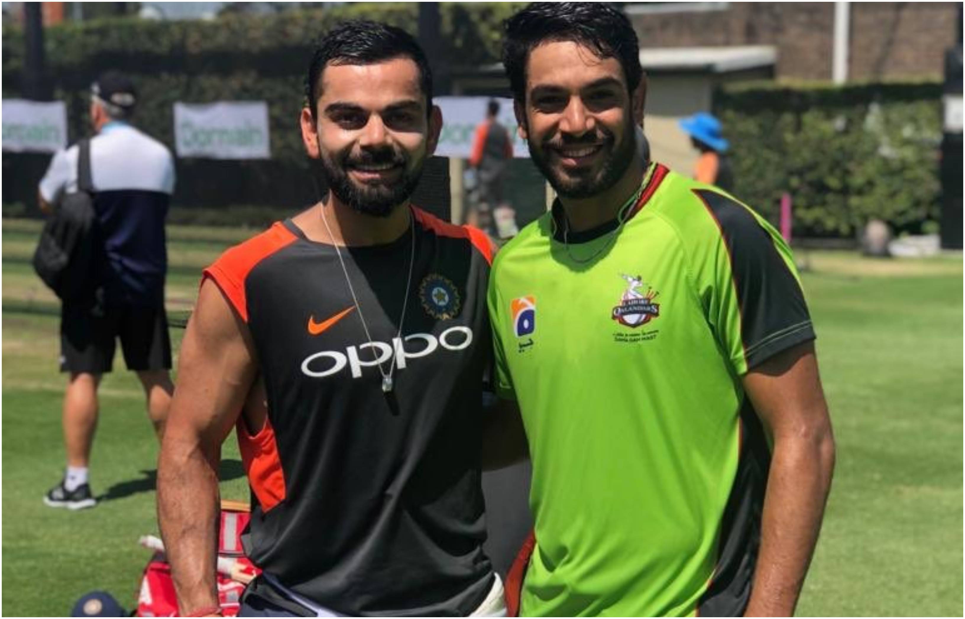 Virat Kohli and Haris Rauf | @HarisRauf14/Twitter