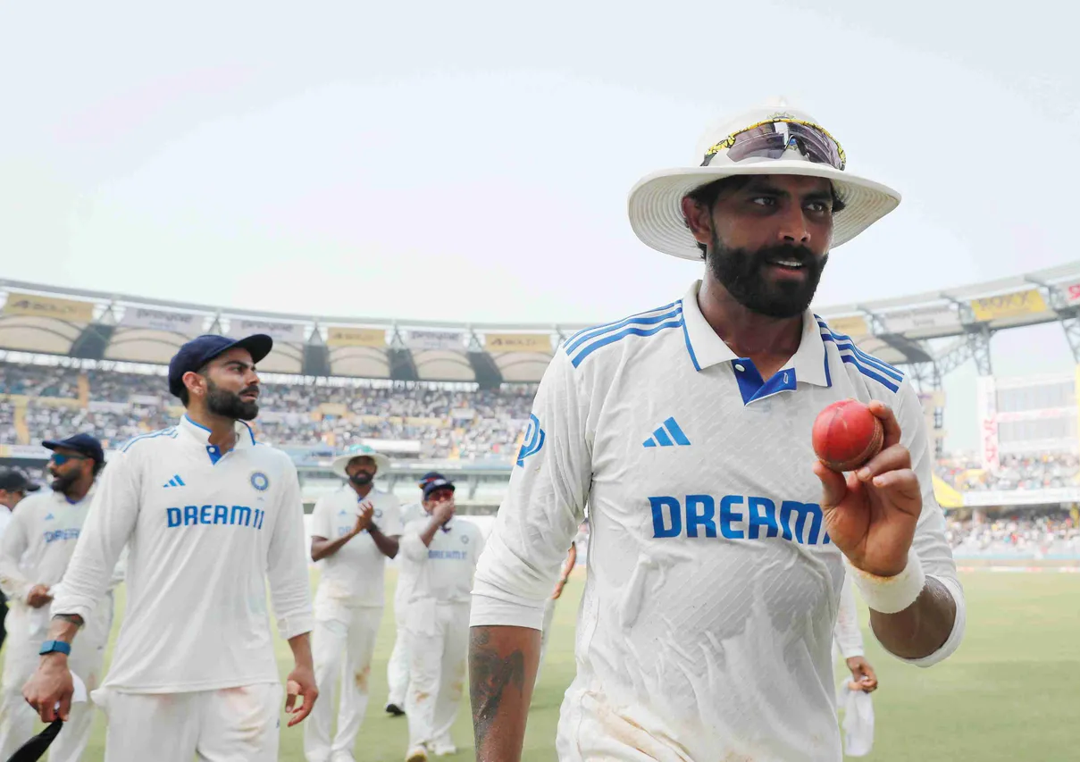 Ravindra Jadeja was the star for India as he picked 5/65 to help dismiss NZ for 235 runs | BCCI