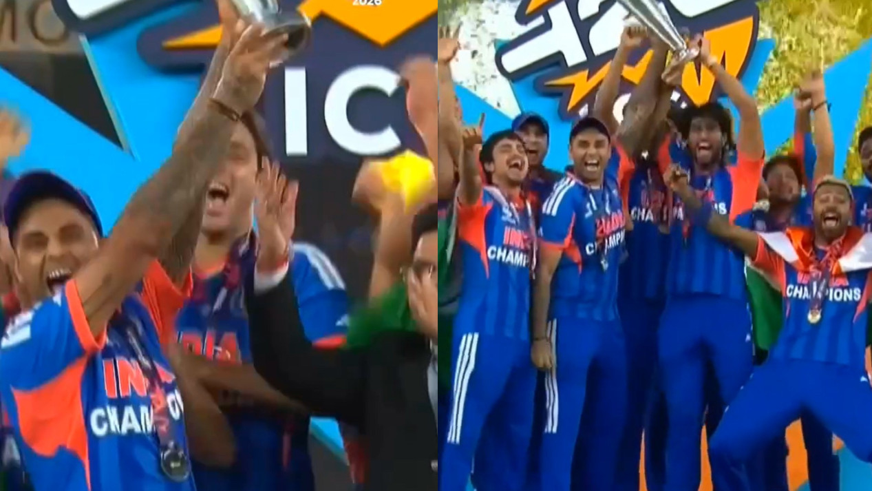 WATCH- Suryakumar Yadav and Team India's amazing celebration with T20 World Cup 2026 trophy