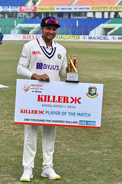 Kuldeep Yadav picked 8 wickets including a fifer and scored 40 runs in 1st innings | Getty