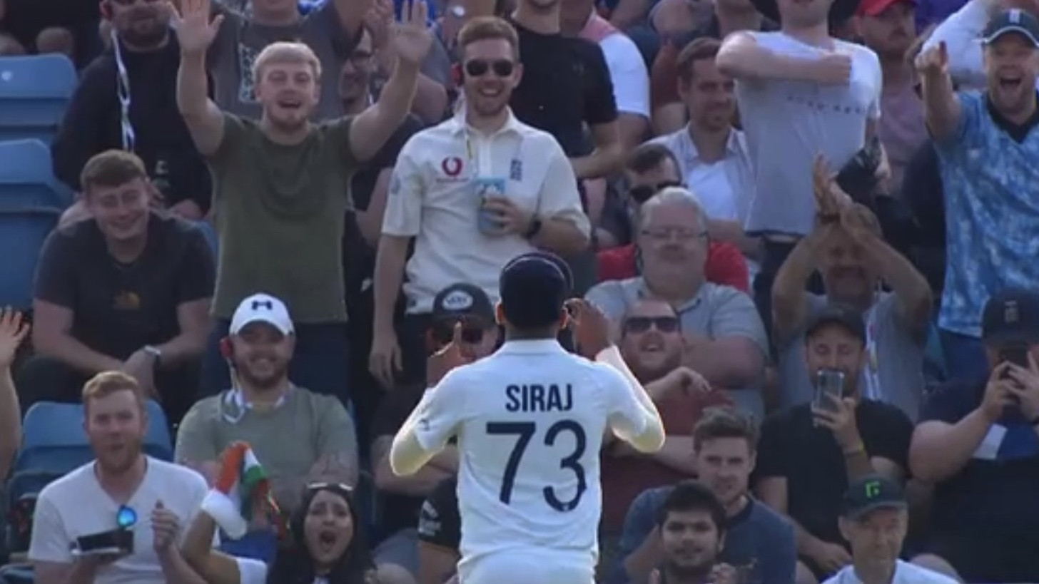ENG v IND 2021: WATCH - Mohammed Siraj signals '1-0' to the England fans at Headingley