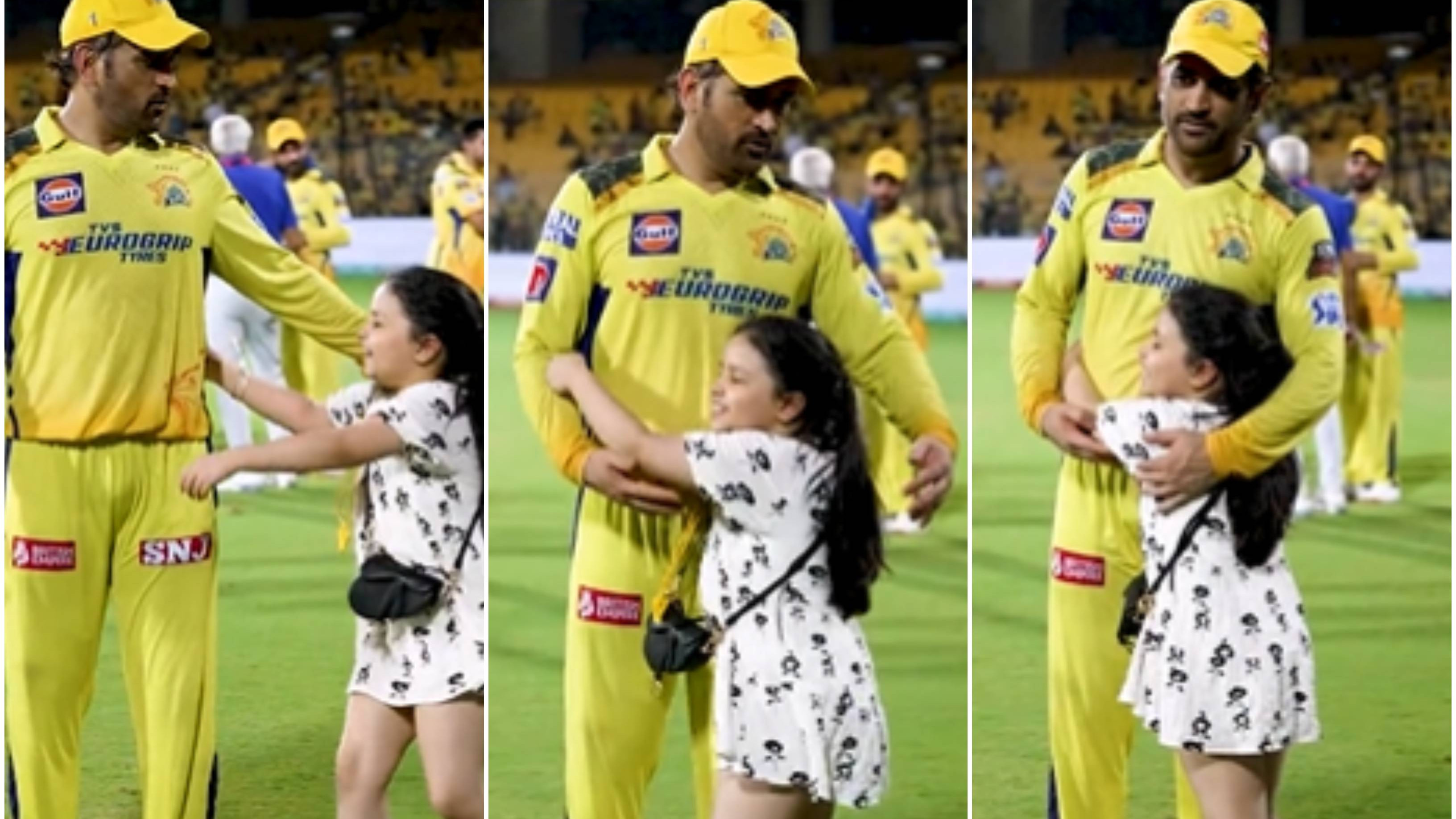 IPL 2023: WATCH – Ziva gives adorable hug to father MS Dhoni after CSK’s win over DC at Chepauk