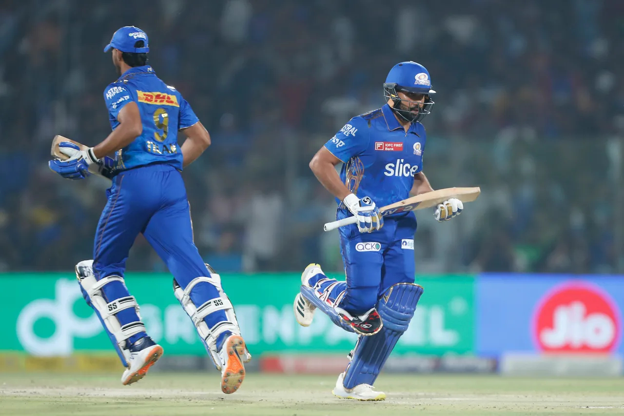 Rohit Sharma and Tilak Varma added important 68 runs for MI | BCCI-IPL