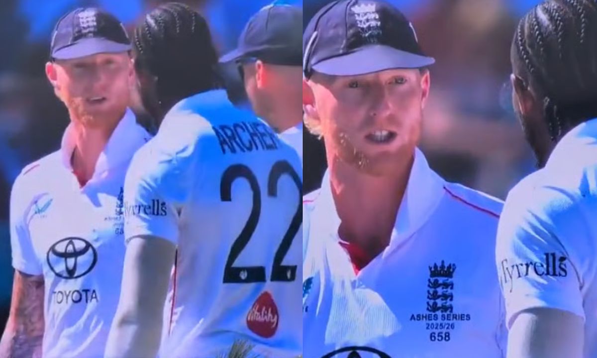Ben Stokes and Jofra Archer argue | X
