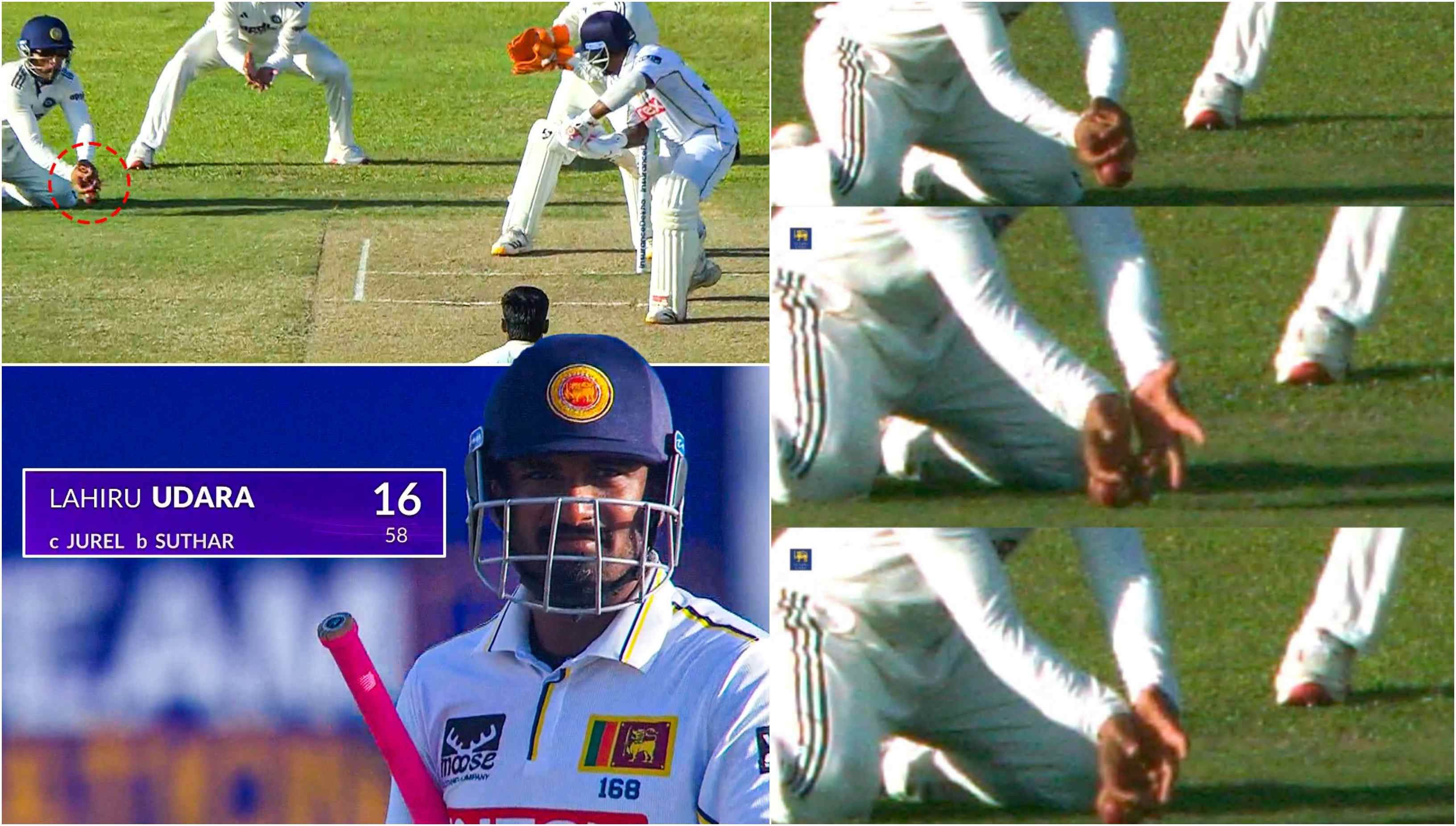 Dhruv Jurel's catch to dismiss Lahiru Udara | Sony Sports Network