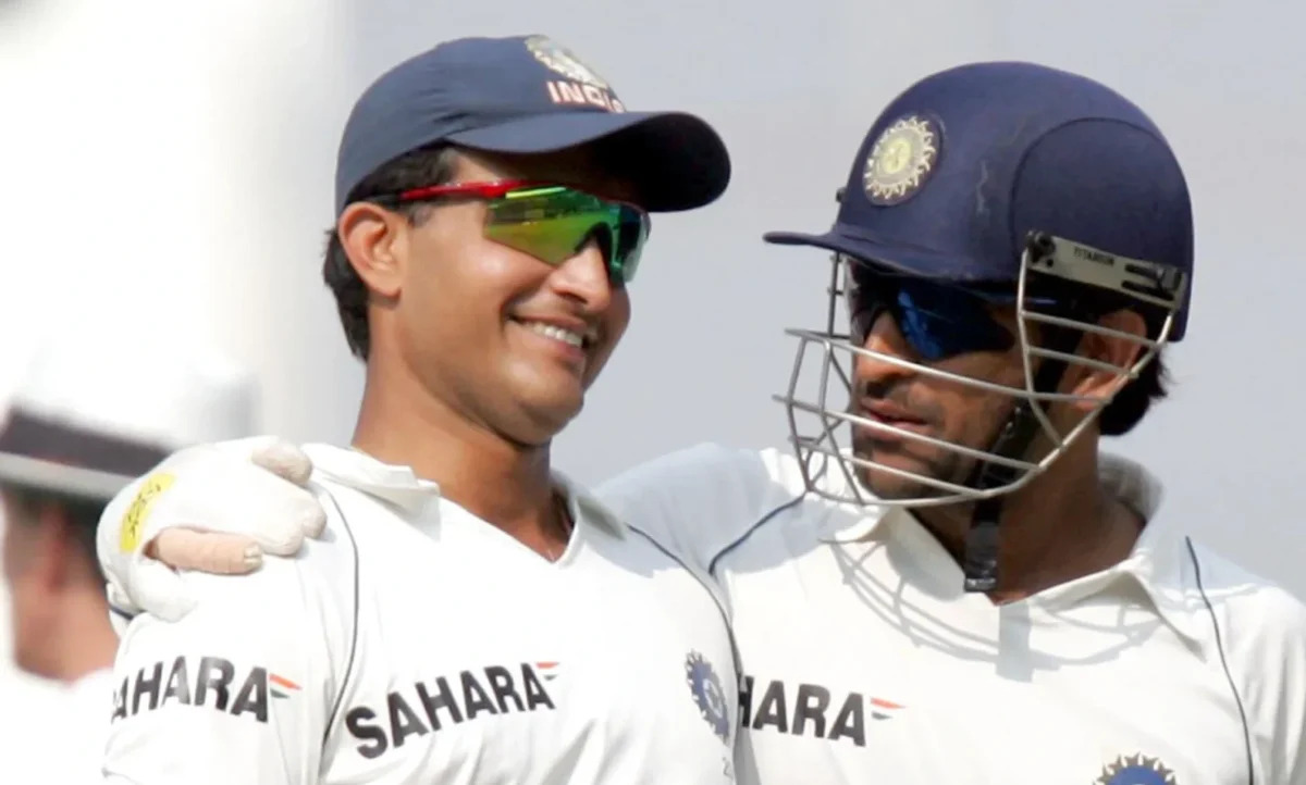 MS Dhoni and Sourav Ganguly for India | Getty