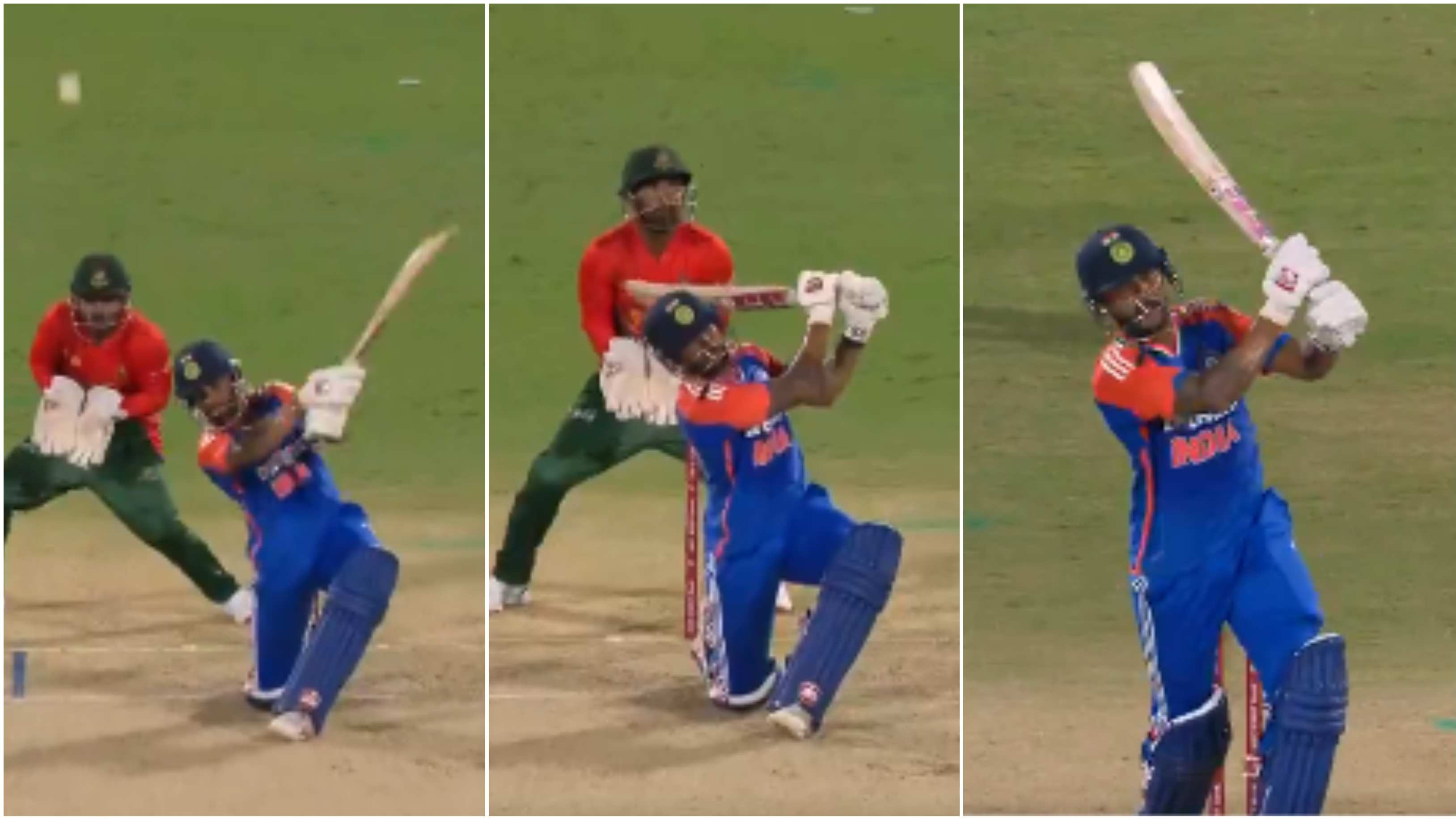 IND v BAN 2024: WATCH - Nitish Reddy slams gigantic sixes en route to his blistering 34-ball 74 in second T20I