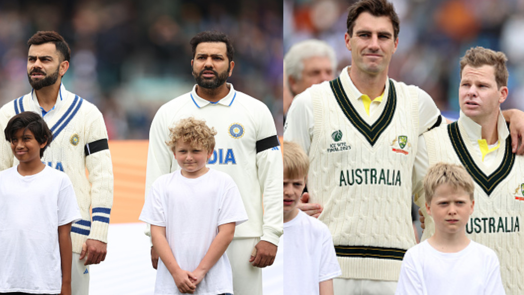 WTC 2023 Final: India and Australia players wear black armbands as a tribute to victims of Odisha train tragedy
