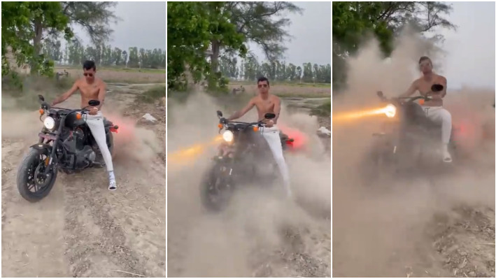 Navdeep Saini posts video revving his Harley Davidson bike; Twitterverse slam him 