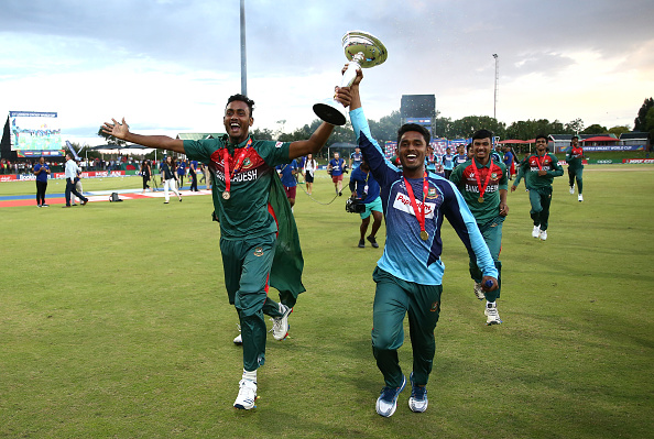 Bangladesh U19 celebrating the win | Getty