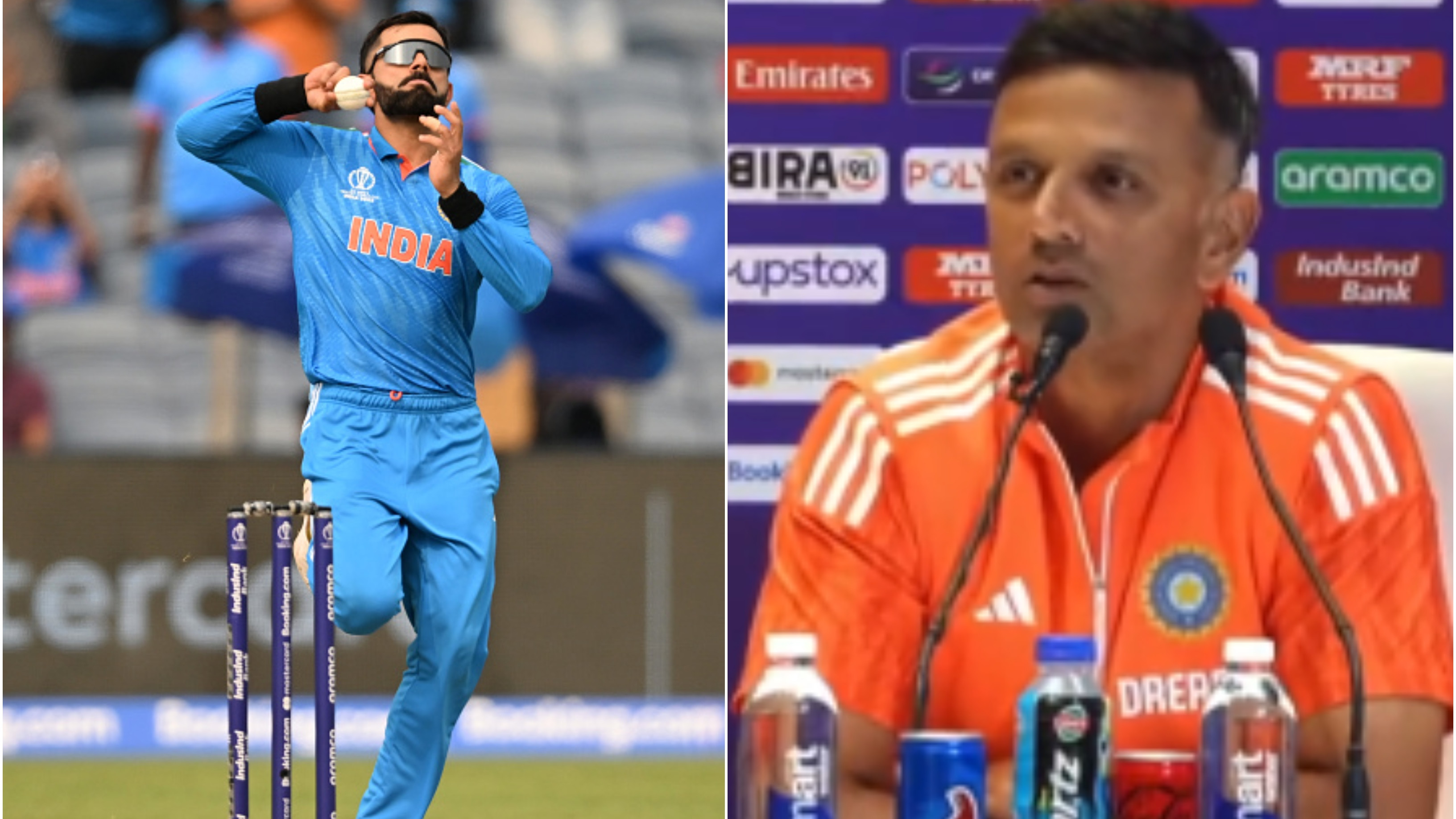 CWC 2023: WATCH – “We have a wrong-footed inswinger menace,” Dravid hints at Kohli playing 6th bowler role in Hardik’s absence