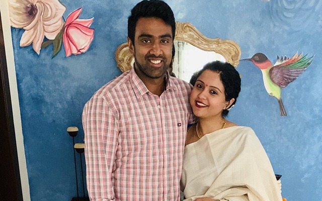 R Ashwin with wife Prithi | X