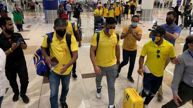 MS Dhoni along with the CSK squad reached Dubai and are in six-day quarantine | Twitter