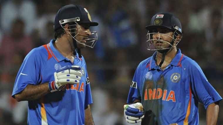 MS Dhoni and Gautam Gambhir during the 2011 World Cup final | AFP