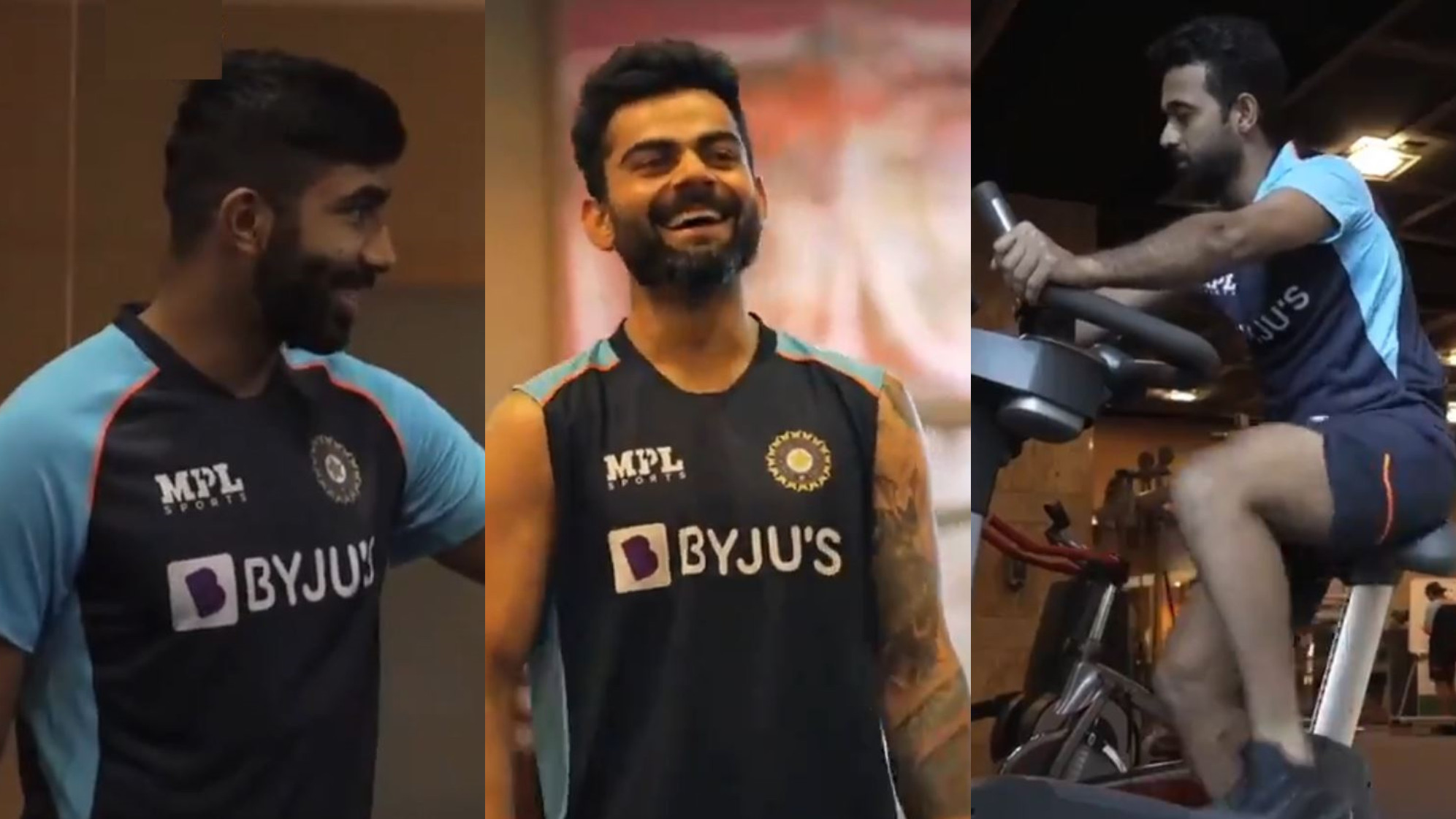 WATCH- Kohli, Bumrah, Rahane, Pujara and other India players sweat it out in the gym