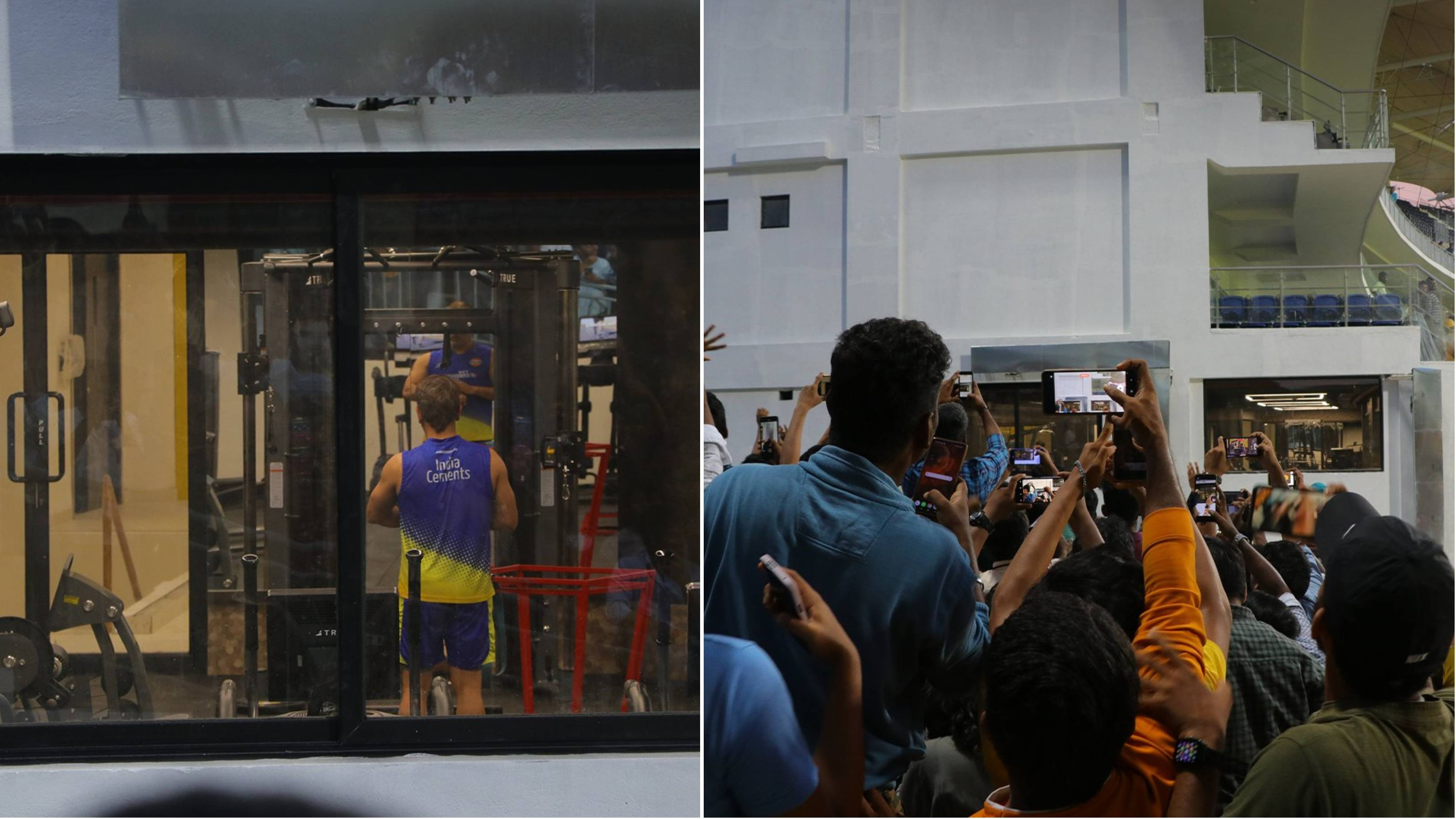 WATCH: Fans in Chennai go crazy while watching MS Dhoni’s workout session ahead of IPL 2023