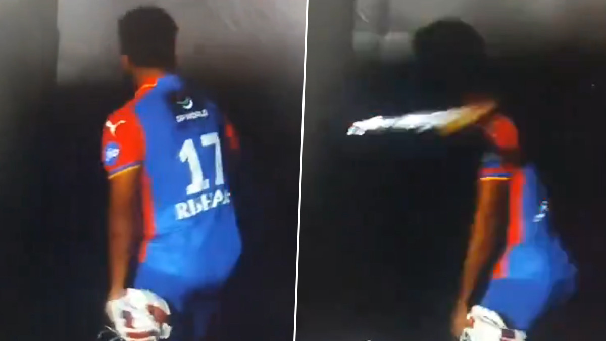IPL 2024: WATCH- Frustrated Rishabh Pant smashed part of sight screen with his bat after dismissal in RR v DC match