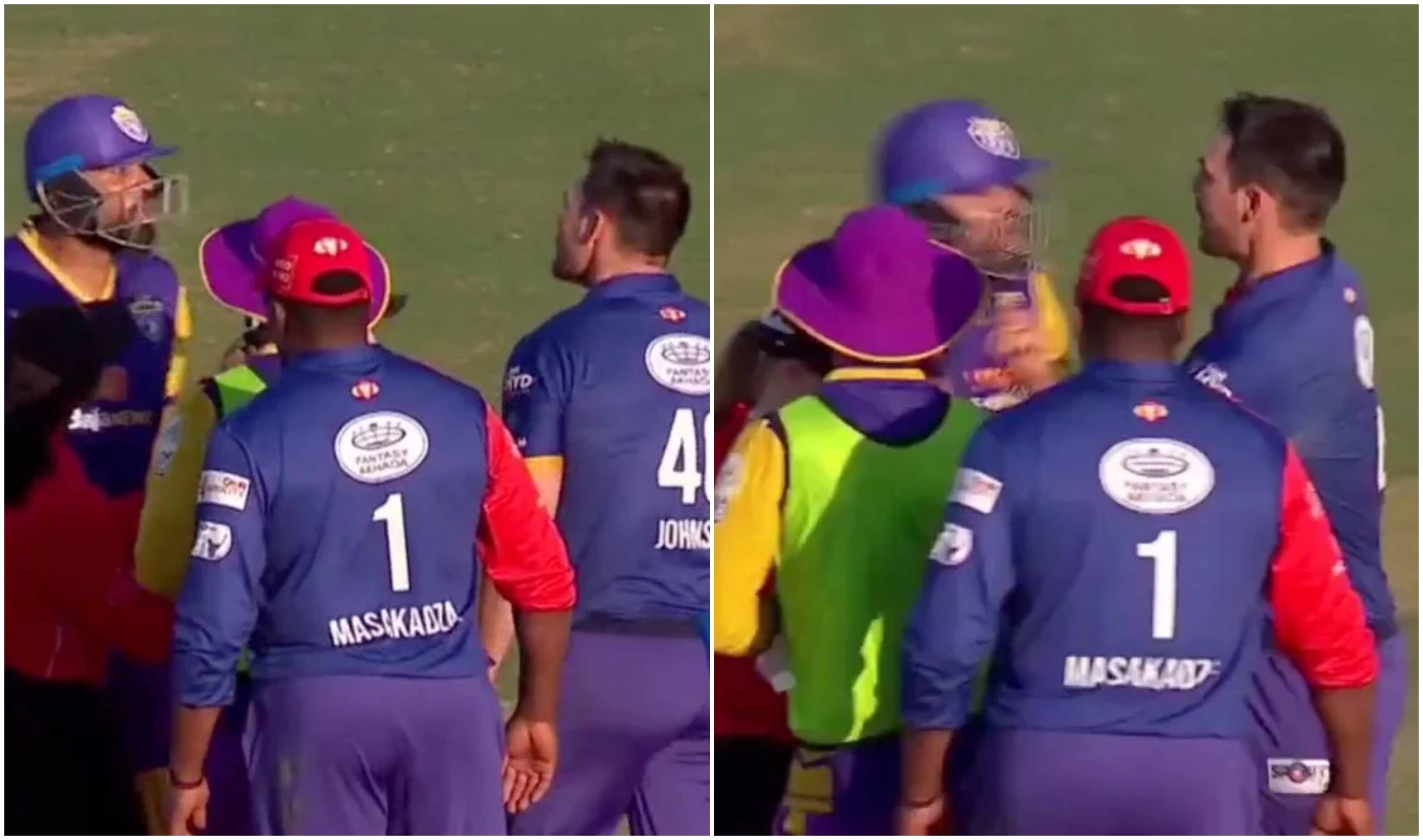 Mitchell Johnson's on-field spat with Yusuf Pathan | Twitter