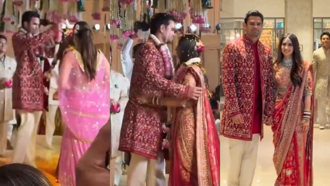 Arjun Tendulkar and Saaniya Chandok got married in Mumbai on March 5 | X