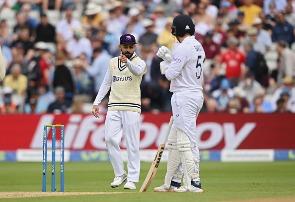 Virat Kohli and Jonny Bairstow engaged in a heated exchange | Getty