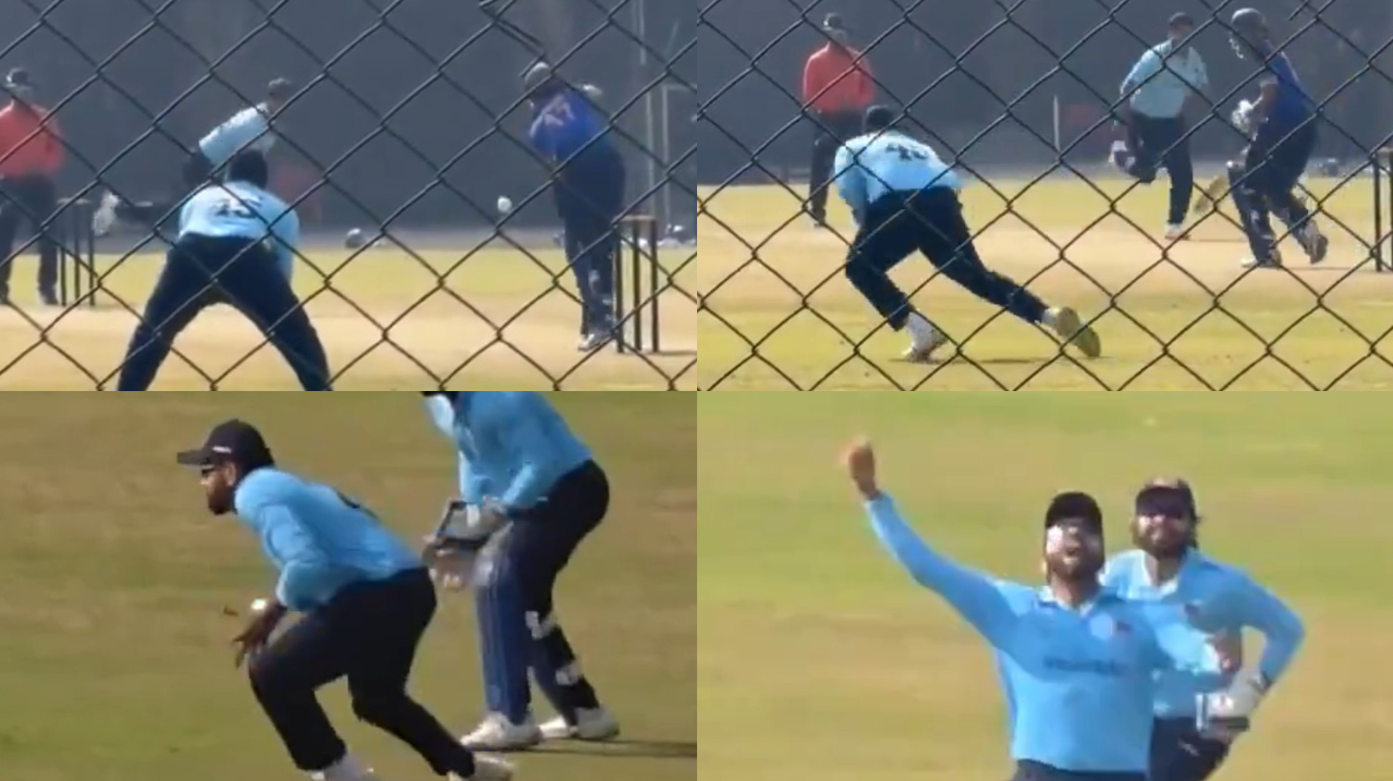 Rohit Sharma's smart catch | X