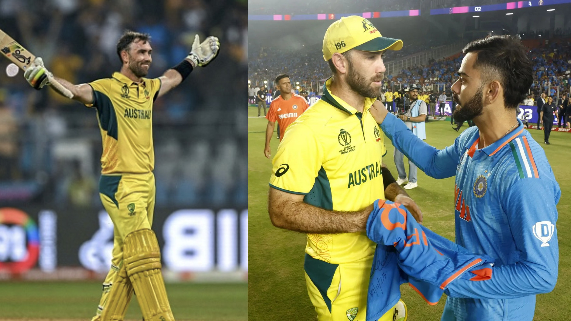 “Freak and madman”- Glenn Maxwell reveals Virat Kohli’s message to him after his 201* v Afghanistan in 2023 World Cup