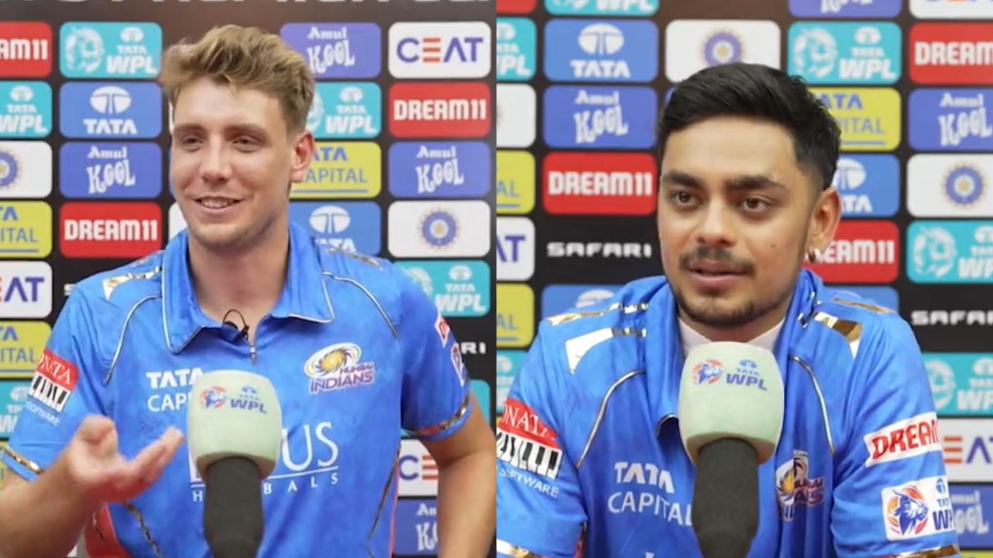 WATCH- Ishan Kishan and Cameron Green talk about MI’s performances in ongoing WPL 2023