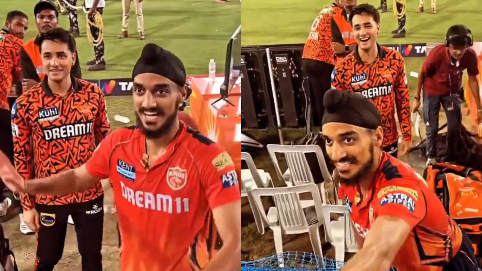 IPL 2024: WATCH- “I want the same”- Arshdeep Singh tells Abhishek Sharma’s mother to give him same blessings as her son