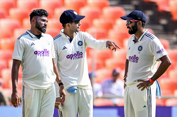 Mohammed Siraj, Shubman Gill, Jasprit Bumrah | Getty