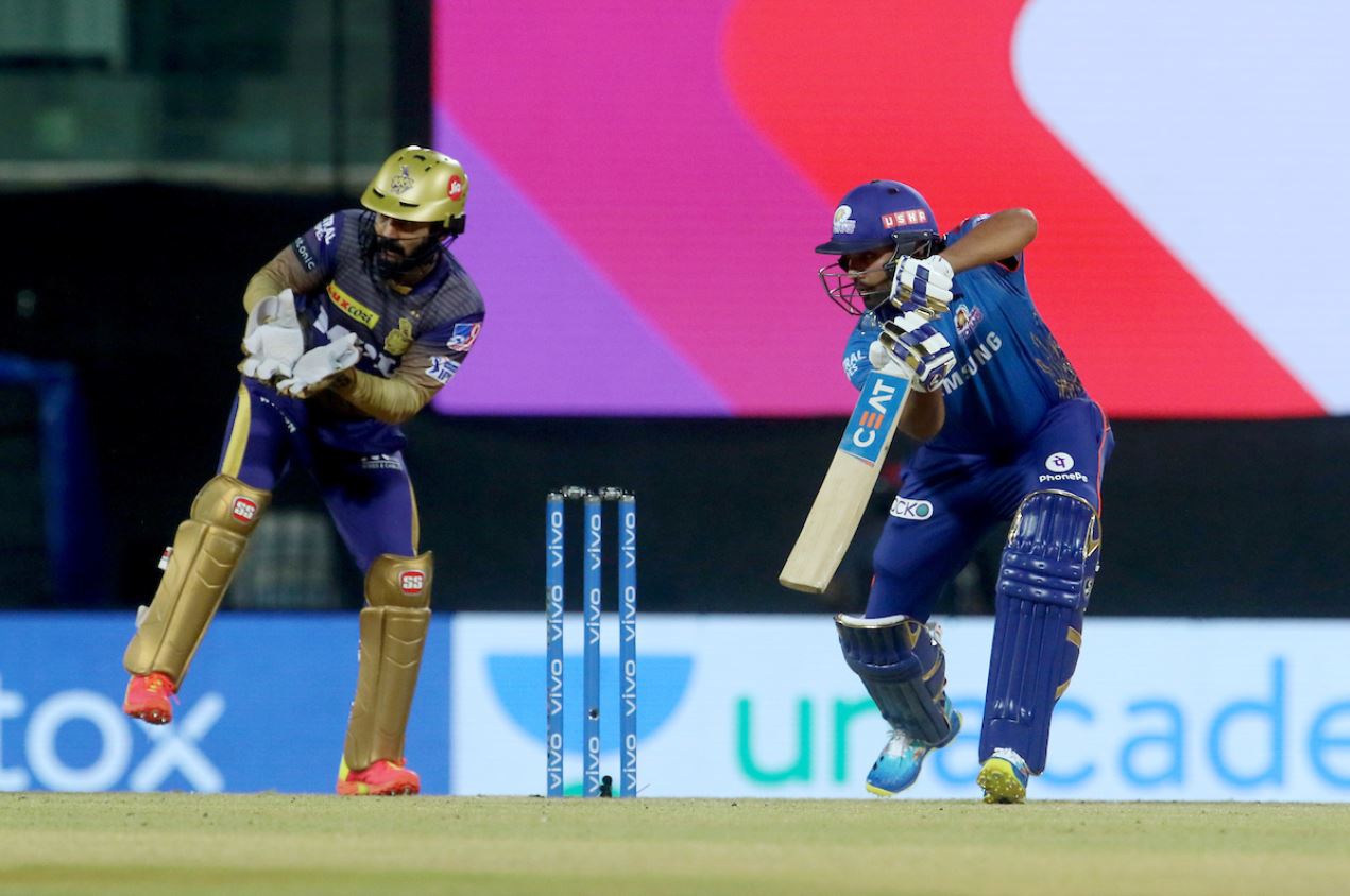 Rohit Sharma in action during the match against KKR | BCCI/IPL