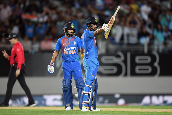KL Rahul and Virat Kohli added 99 runs for the second wicket to lay a foundation | Getty