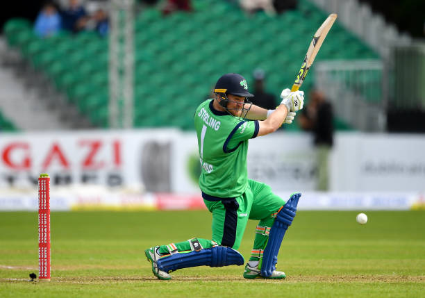 Paul Stirling scored 95 runs off 47 balls against West Indies in the first T20I (photo - getty)
